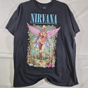 Nirvana In Utero Angel T-Shirt Men's XLarge Black Band Tee